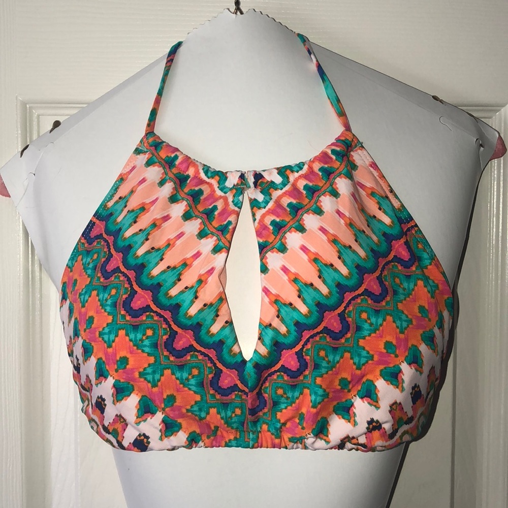 Multicolor Halter Bikini Top